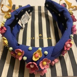 Lele Sadoughi Beaded Floral Midnight Bouquet Headband